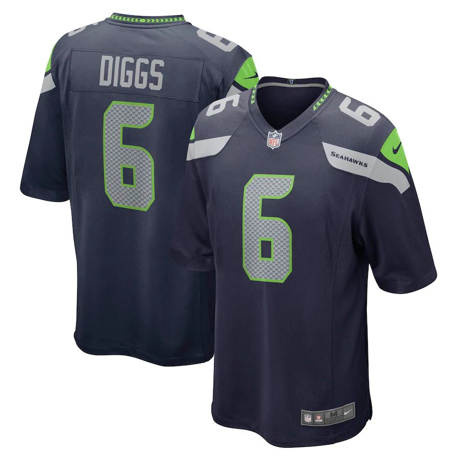 Men Seattle Seahawks 6 Quandre Diggs Nike College Navy Game NFL Jersey